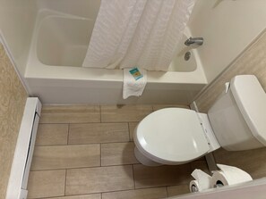 Standard Room, 2 Double Beds | Bathroom | Combined shower/bathtub, eco-friendly toiletries, hair dryer, towels - Black Mountain Inn (Brattleboro)