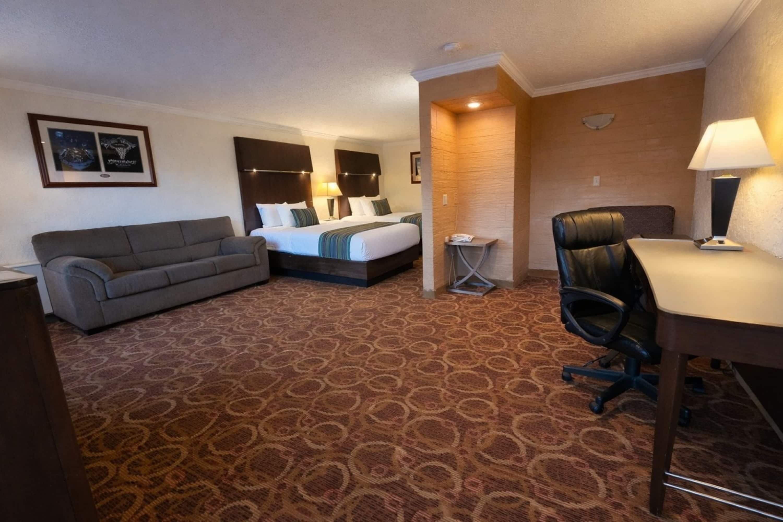 Suite, 2 Queen Beds, Non Smoking | In-room safe, desk, iron/ironing board, free WiFi