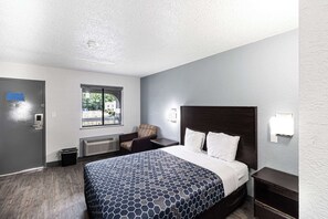 Hypo-allergenic bedding, desk, laptop workspace, iron/ironing board