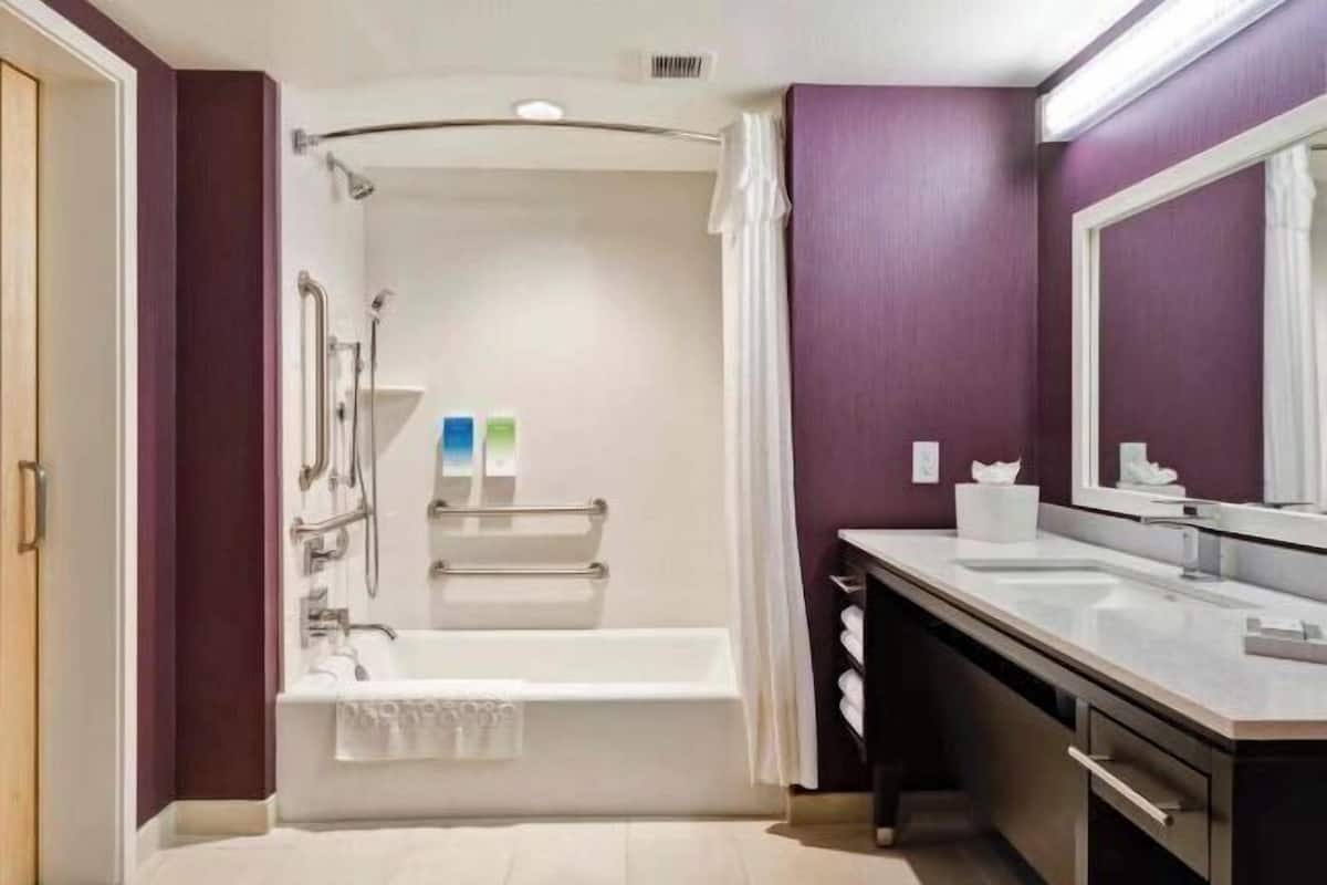 Free toiletries, hair dryer, towels