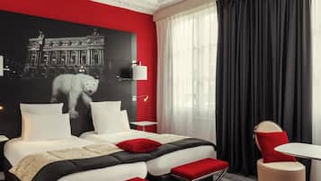 Ropa de cama de alta calidad y minibar