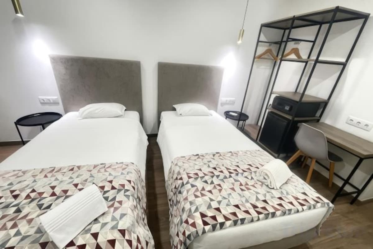 Minibar, desk, iron/ironing board (on request), cribs (free)