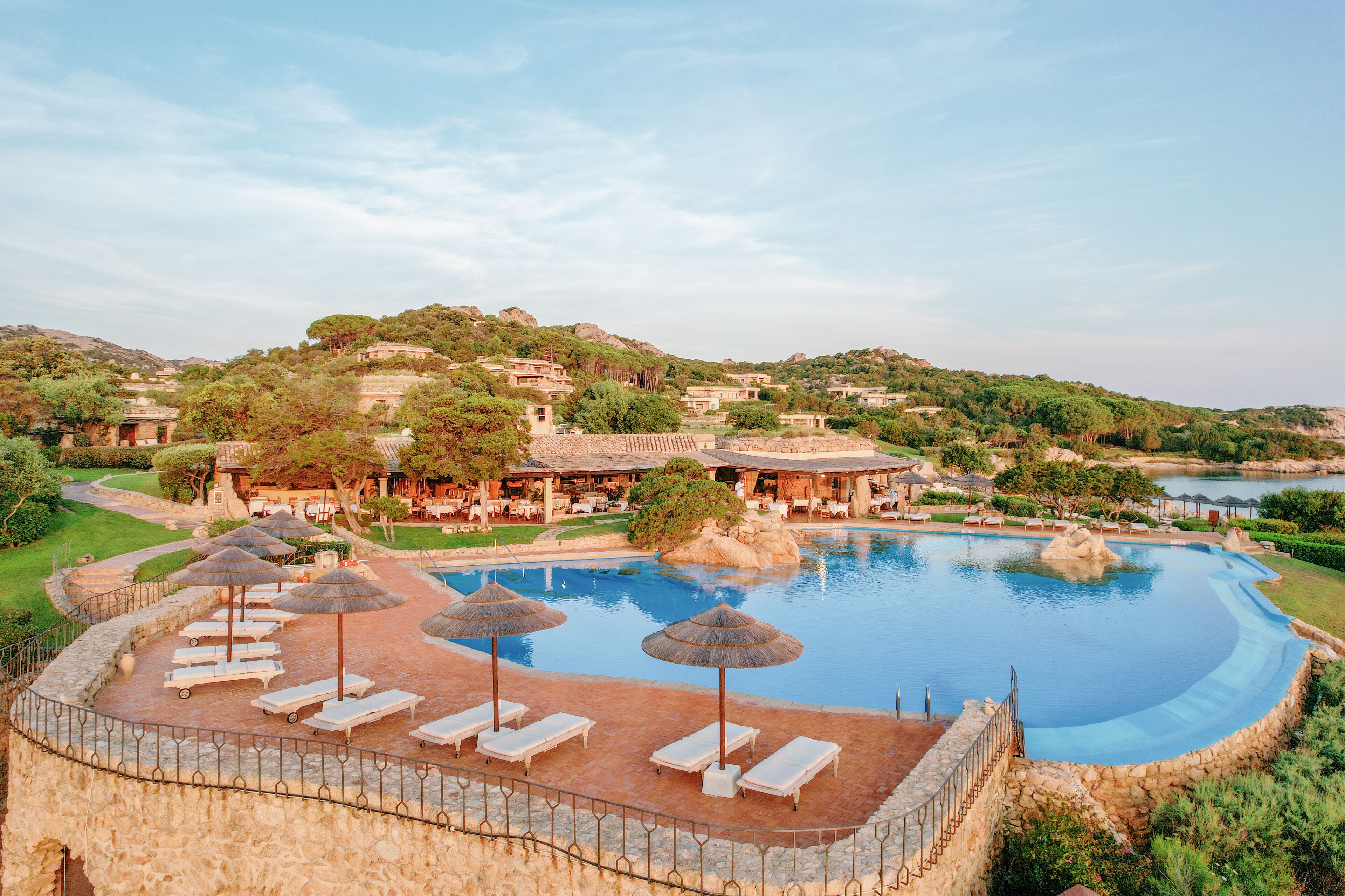 Seasonal outdoor pool, pool umbrellas, sun loungers
