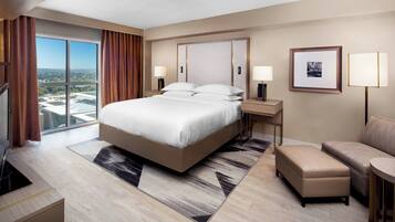 Premium bedding, down duvets, in-room safe, desk