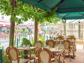 Outdoor banquet area