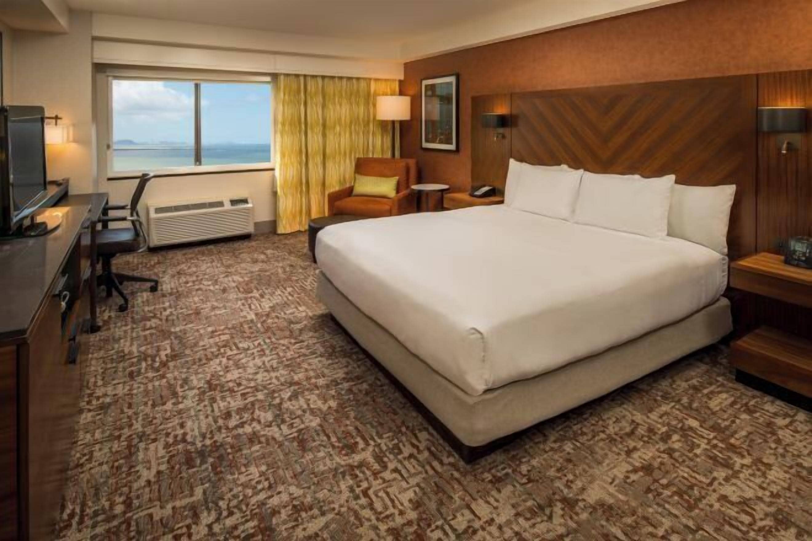 In-room safe, desk, laptop workspace, blackout curtains