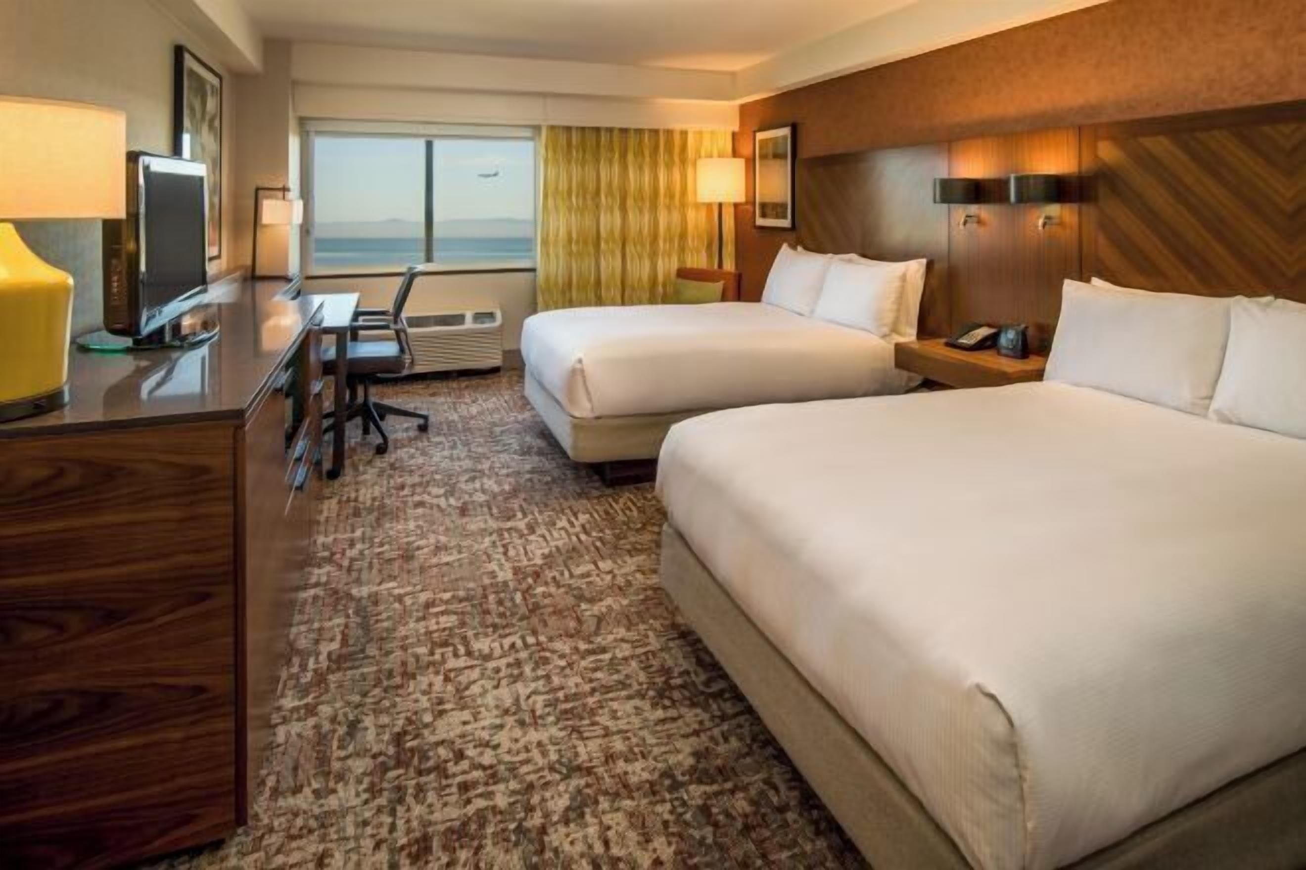 In-room safe, desk, laptop workspace, blackout curtains