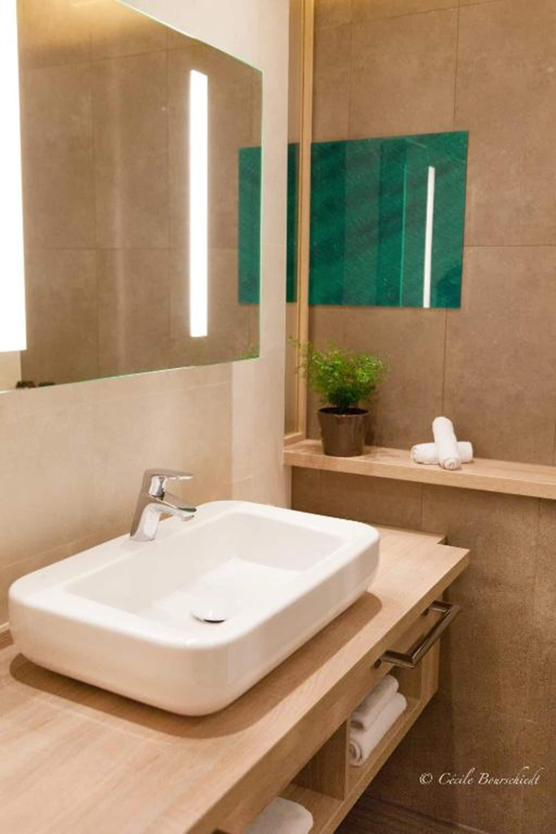 suite, 1 double bed with sofa bed, beach view (twin on request) | bathroom | shower, free toiletries, hair dryer, towels