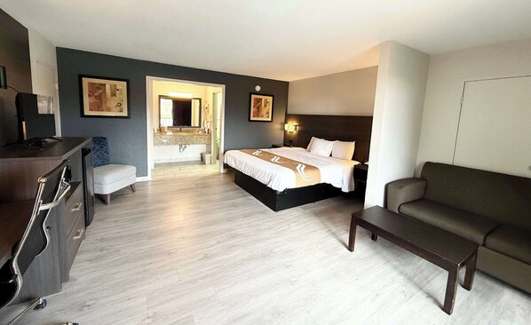 Suite, 1 King Bed with Sofa bed, Non Smoking | Down duvets, pillow-top beds, desk, laptop workspace - Quality Inn & Suites Baton Rouge West โ Port Allen (Port Allen)