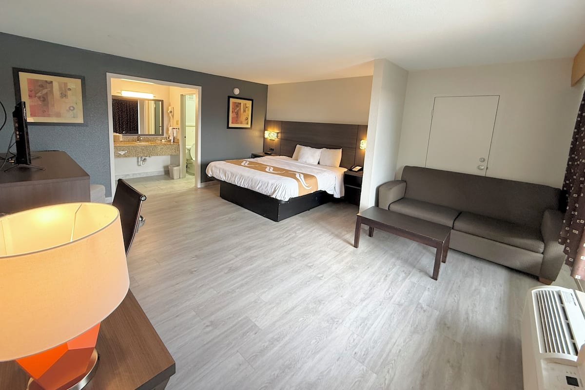 Down duvets, pillow-top beds, desk, laptop workspace