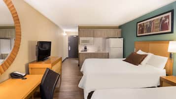 Standard Studio, 2 Queen Beds, Non Smoking, Kitchenette | Premium bedding, down comforters, desk, laptop workspace