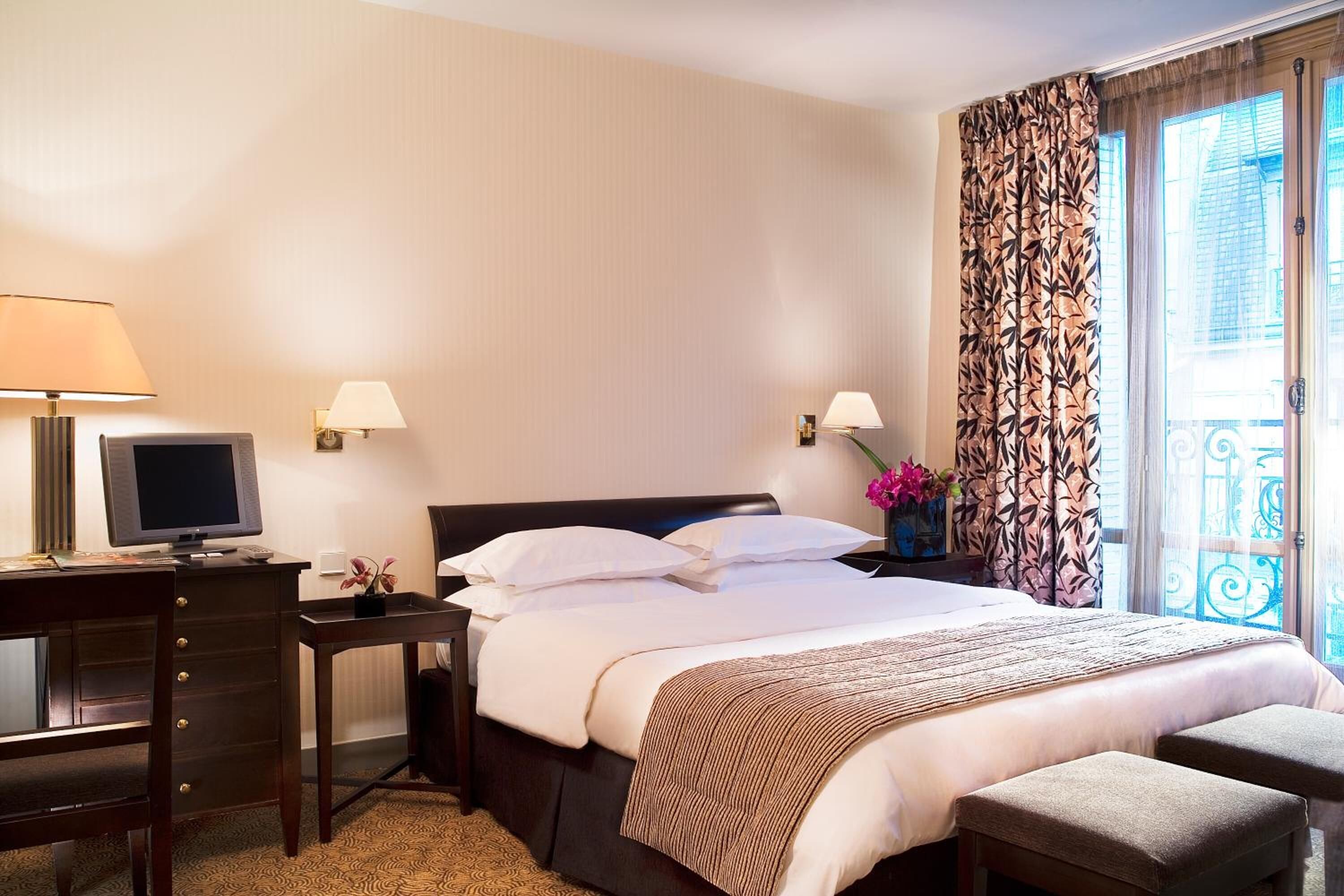 in-room safe, desk, blackout curtains, iron/ironing board