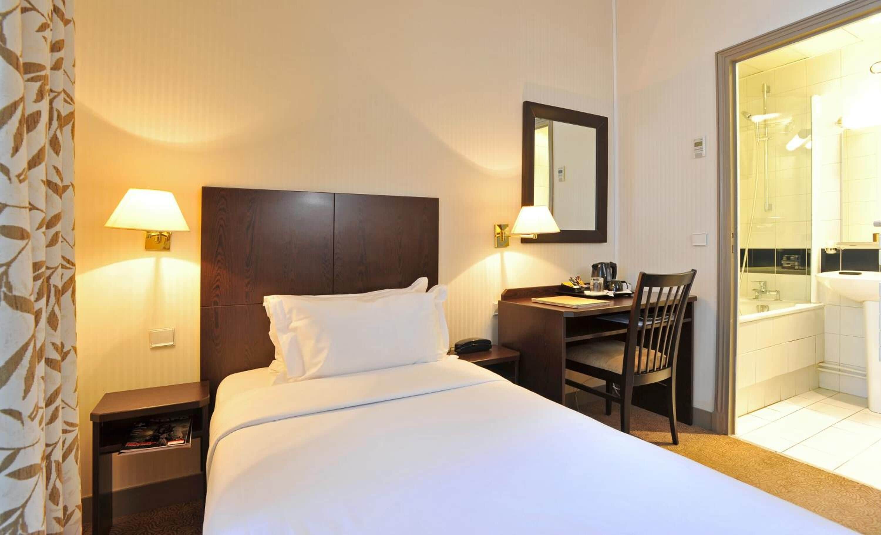 in-room safe, desk, blackout curtains, iron/ironing board