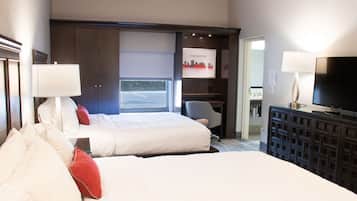 Room, 2 Queen Beds, Accessible, Non Smoking | Hypo-allergenic bedding, desk, iron/ironing board
