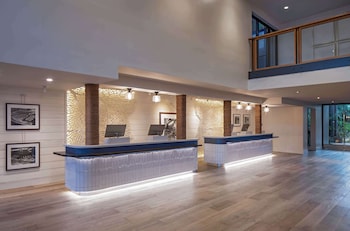 Hotel entrance and lobby at Hyatt Regency Mission Bay Spa and Marina