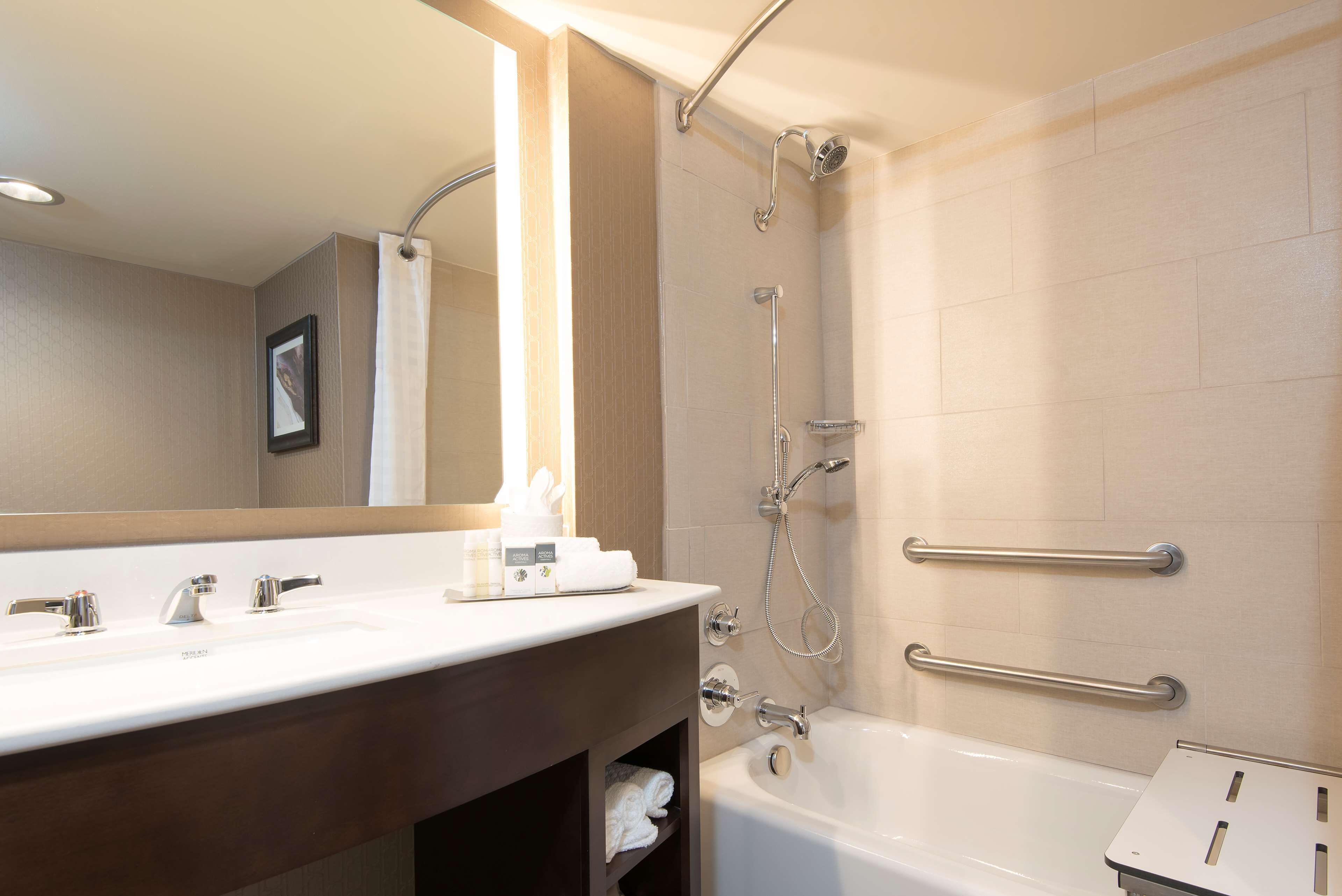 eco-friendly toiletries, towels