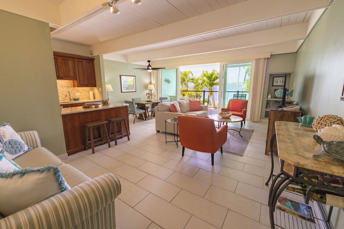 Condo, 1 Bedroom, Beachfront | Living area