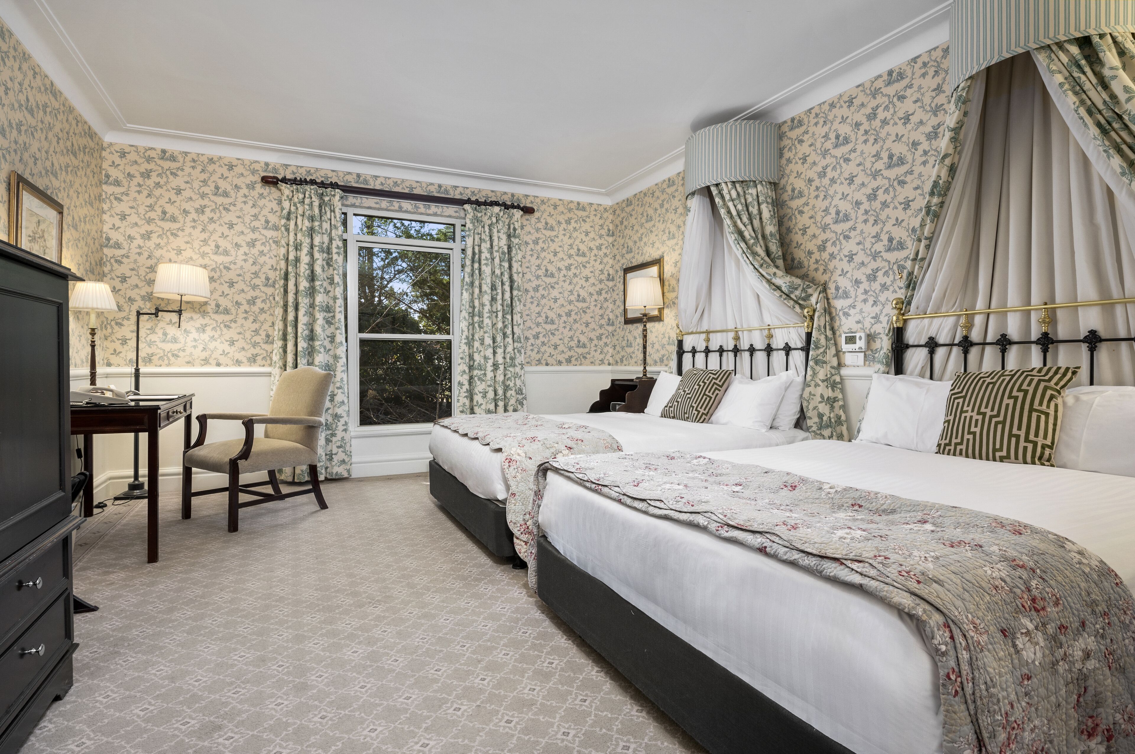 deluxe twin room, 2 queen beds | 1 bedroom, premium bedding, in-room safe, desk