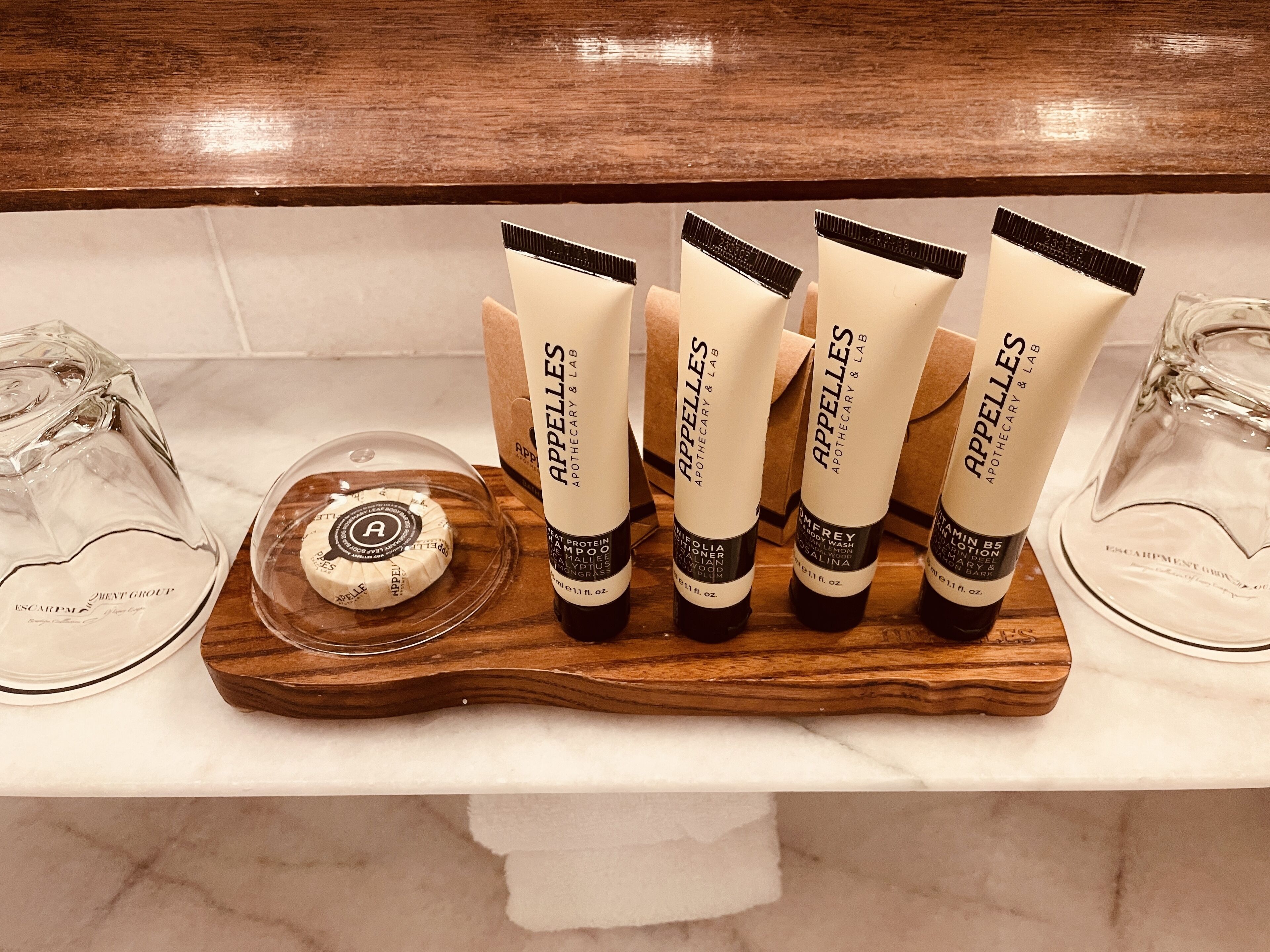 separate bathtub and shower, deep-soaking bathtub, designer toiletries