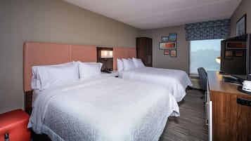 Room, 2 Queen Beds, Refrigerator & Microwave | Premium bedding, pillowtop beds, laptop workspace, blackout drapes