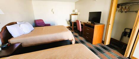 Desk, iron/ironing board, free WiFi, bed sheets