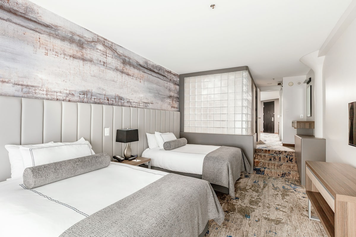 Deluxe Suite, 2 Queen Beds | 1 bedroom, in-room safe, desk, laptop workspace