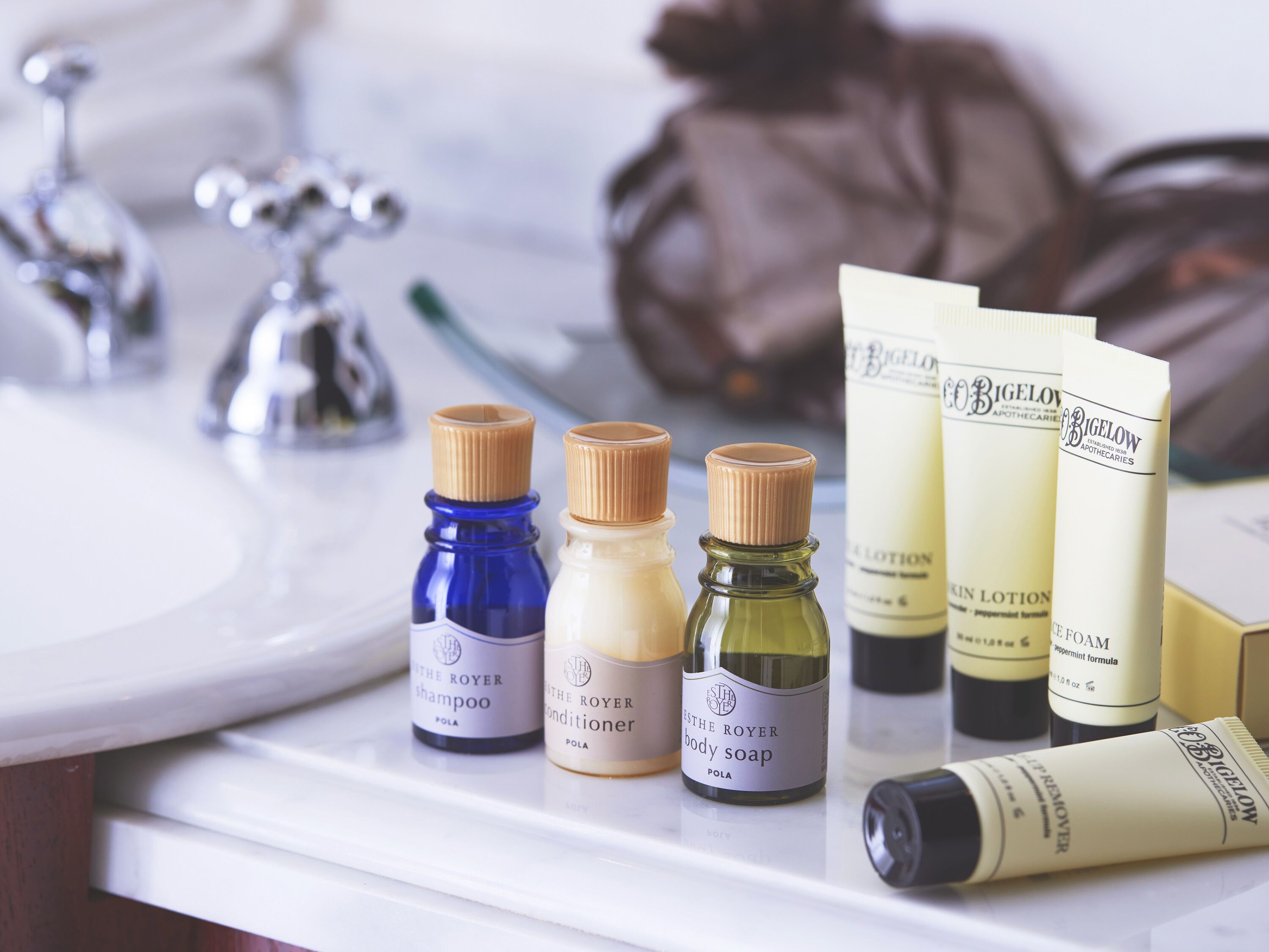 separate bathtub and shower, free toiletries, hair dryer, bathrobes