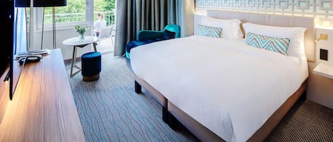 Habitación ejecutiva, 1 cama Queen size, Terraza | Ropa de cama de alta calidad y minibar
