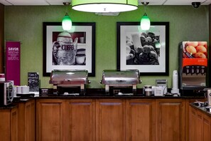 Free daily buffet breakfast