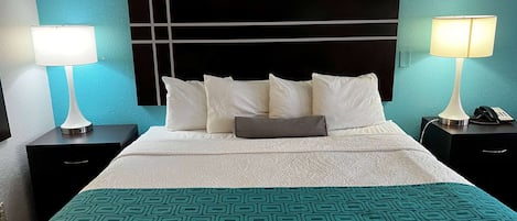 Luxe beddengoed, een bureau, een strijkplank/strijkijzer, gratis wifi