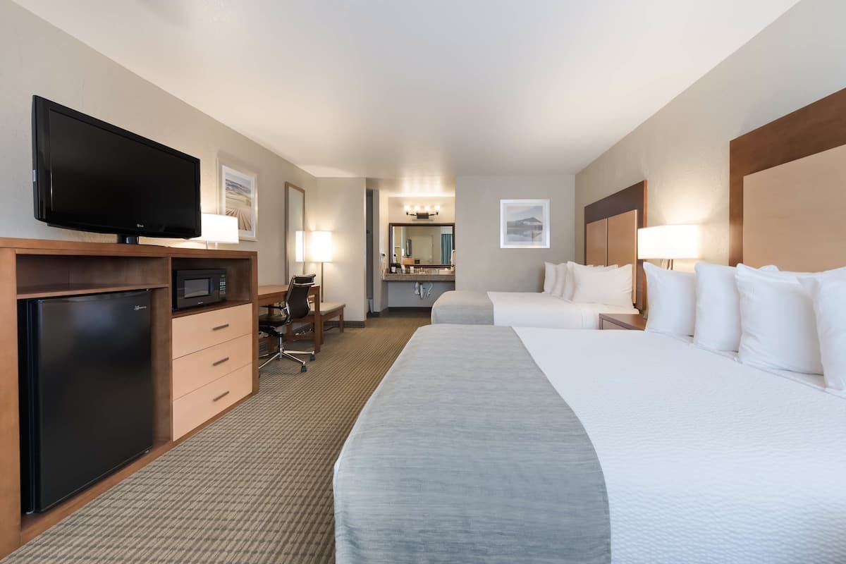 Blackout drapes, iron/ironing board, rollaway beds, free WiFi