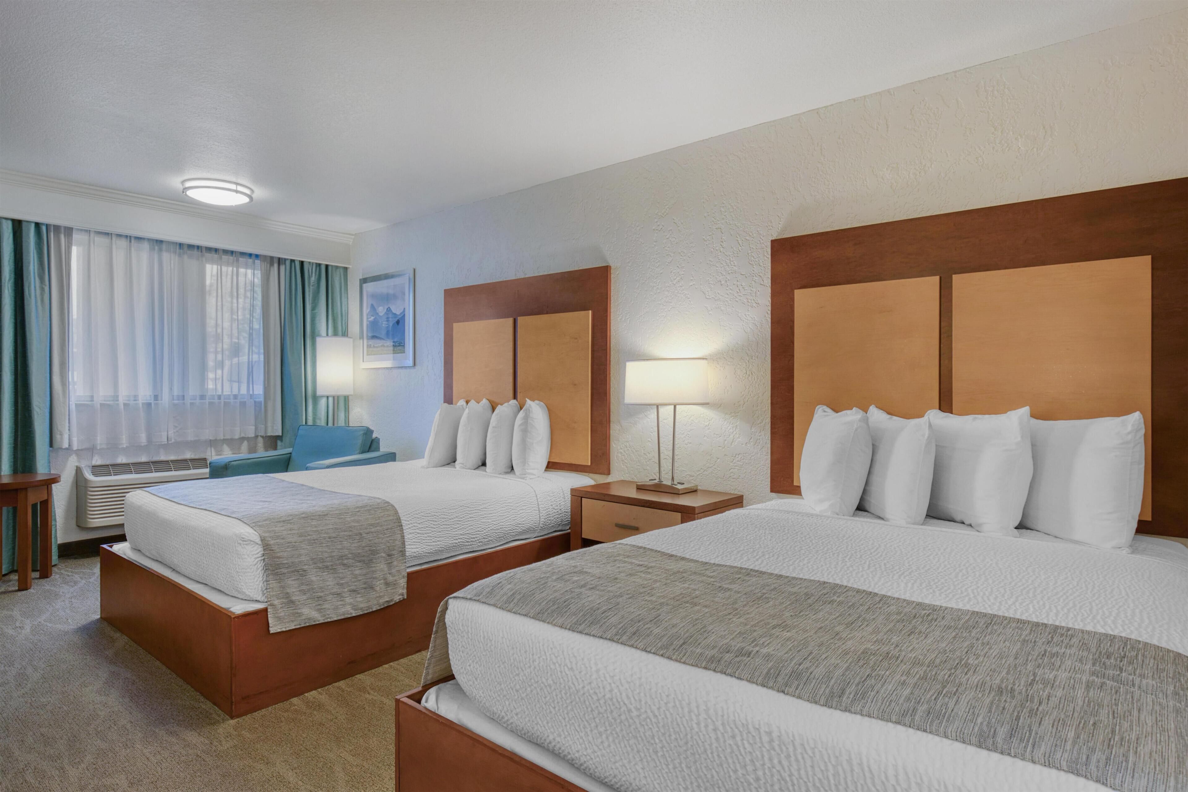 Standard Room, 2 Queen Beds, Non Smoking, Refrigerator & Microwave | Blackout drapes, iron/ironing board, rollaway beds, free WiFi