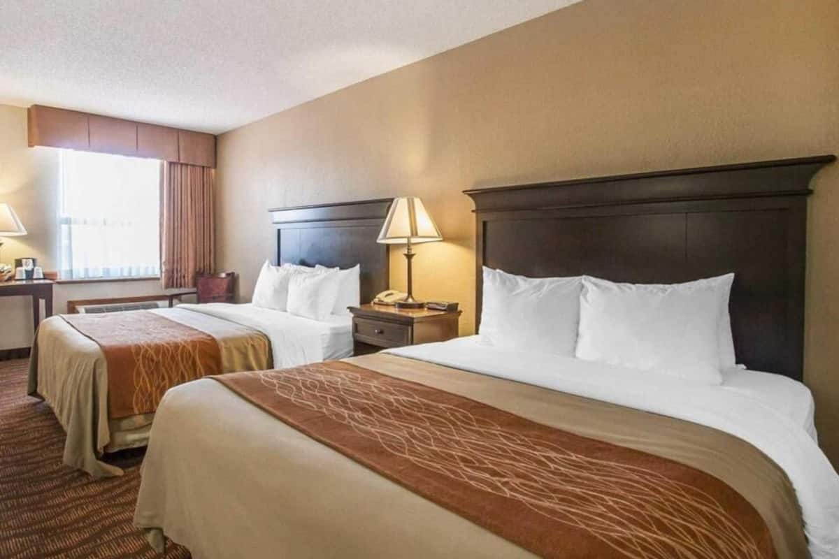 Blackout drapes, soundproofing, iron/ironing board