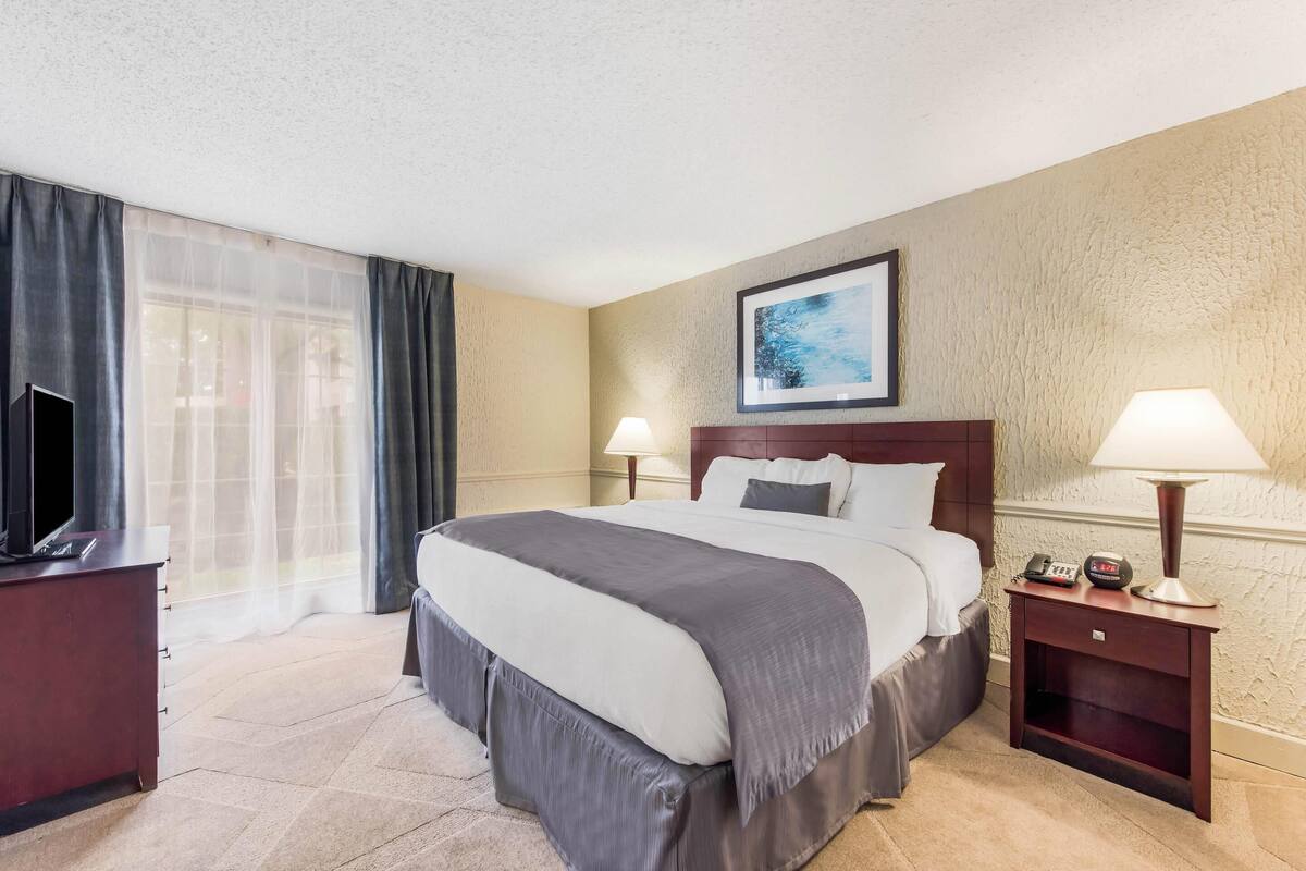 Suite, 1 King Bed with Sofa bed, Non Smoking (Living Room) | Egyptian cotton sheets, premium bedding, desk, laptop workspace