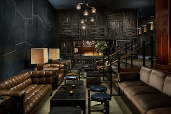 Hotel entrance and lobby at Royalton New York