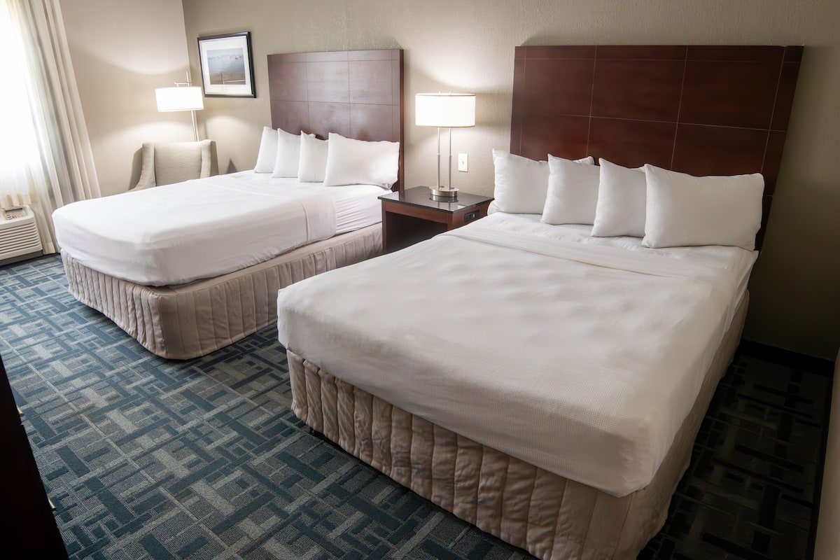 Lower Level 2 Queens | Hypo-allergenic bedding, desk, blackout drapes, iron/ironing board