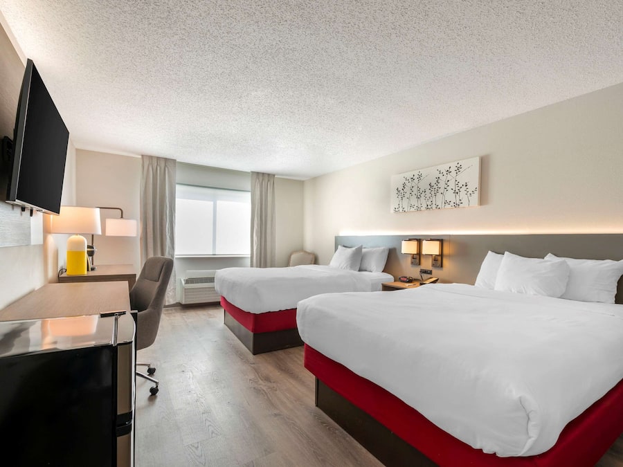 Standard Room, 2 Queen Beds, Non Smoking | Desk, blackout drapes, iron/ironing board, free WiFi