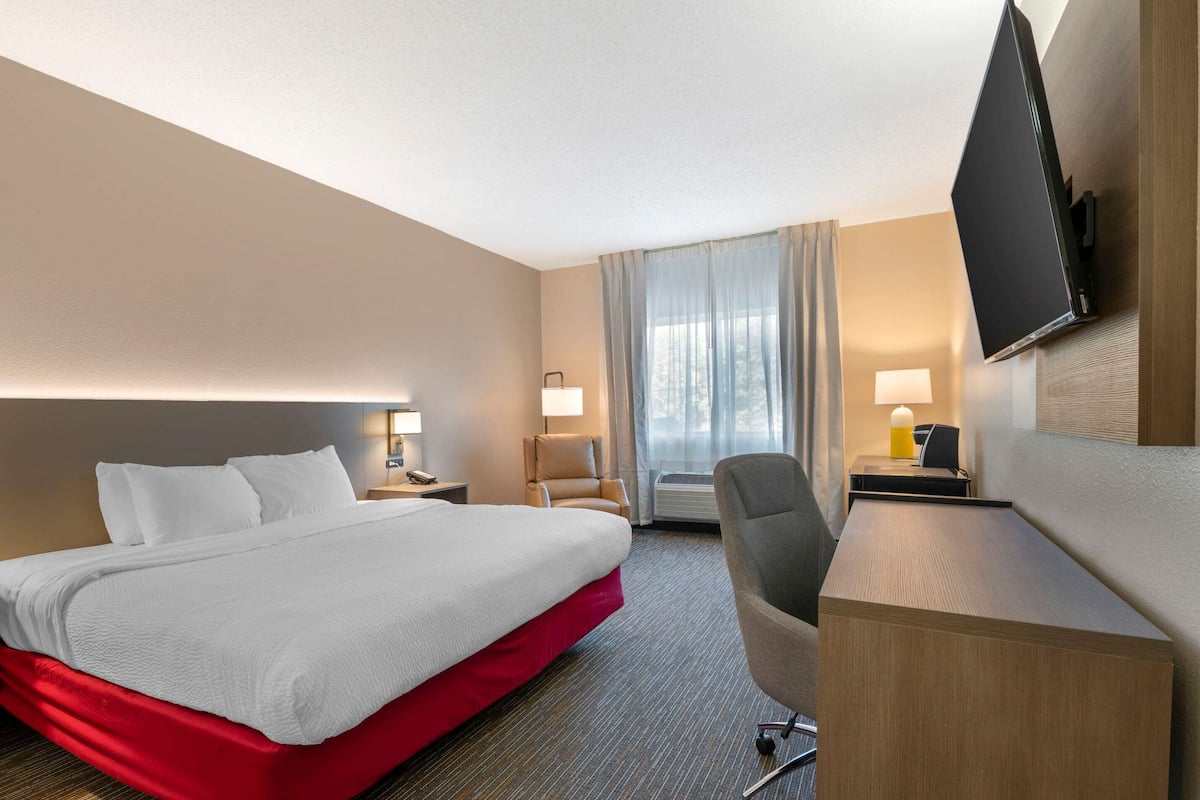 Standard Room, 1 King Bed, Non Smoking | Desk, blackout drapes, iron/ironing board, free WiFi