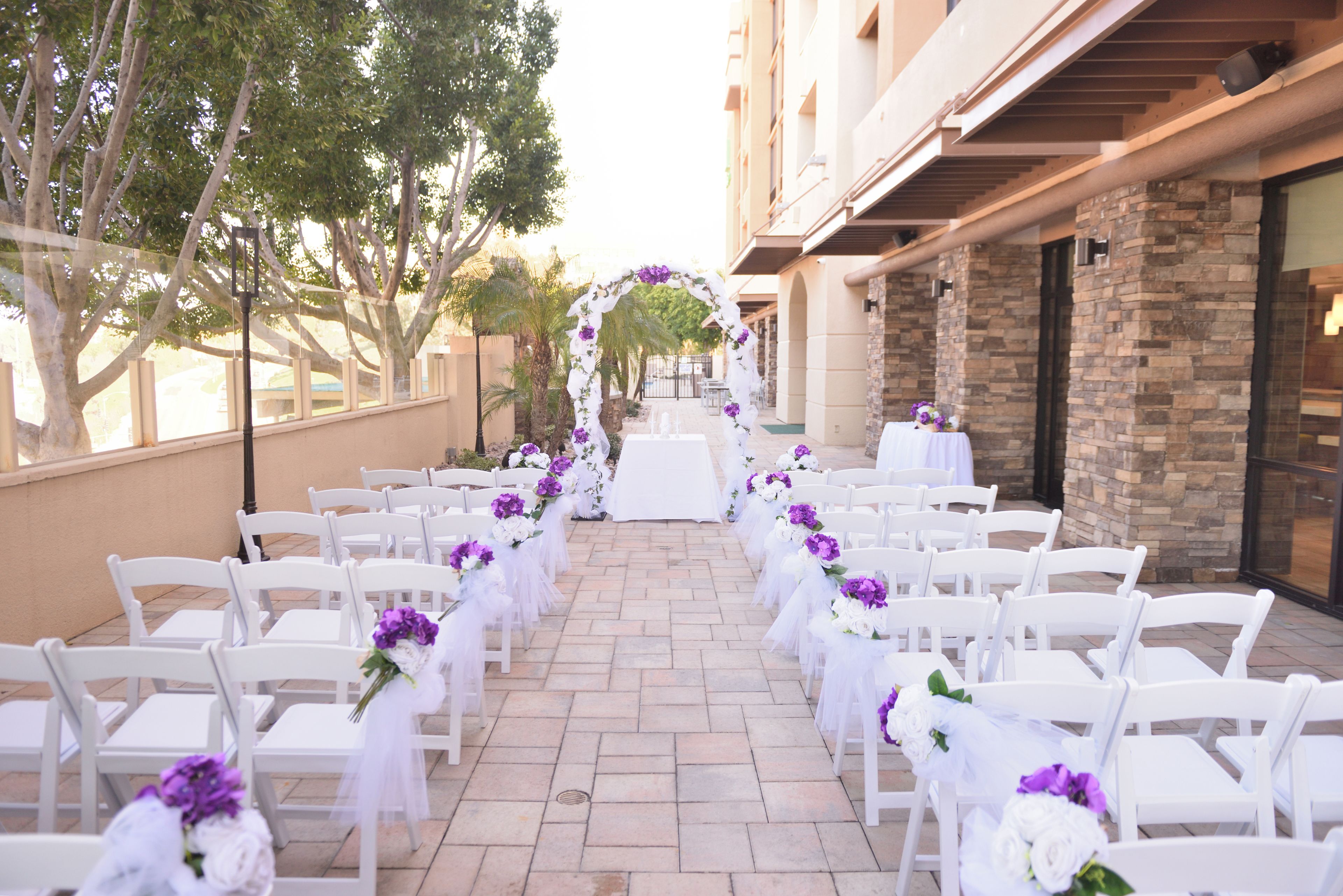 outdoor wedding area