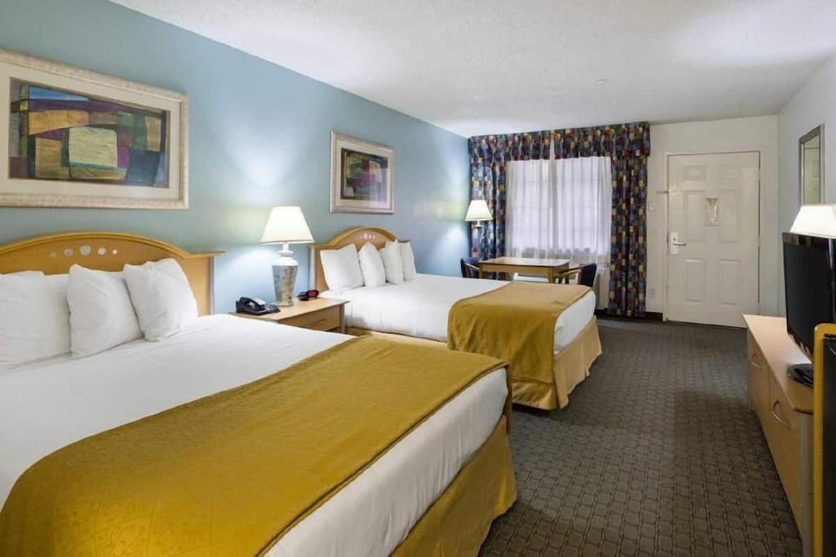 Individually decorated, individually furnished, desk, laptop workspace