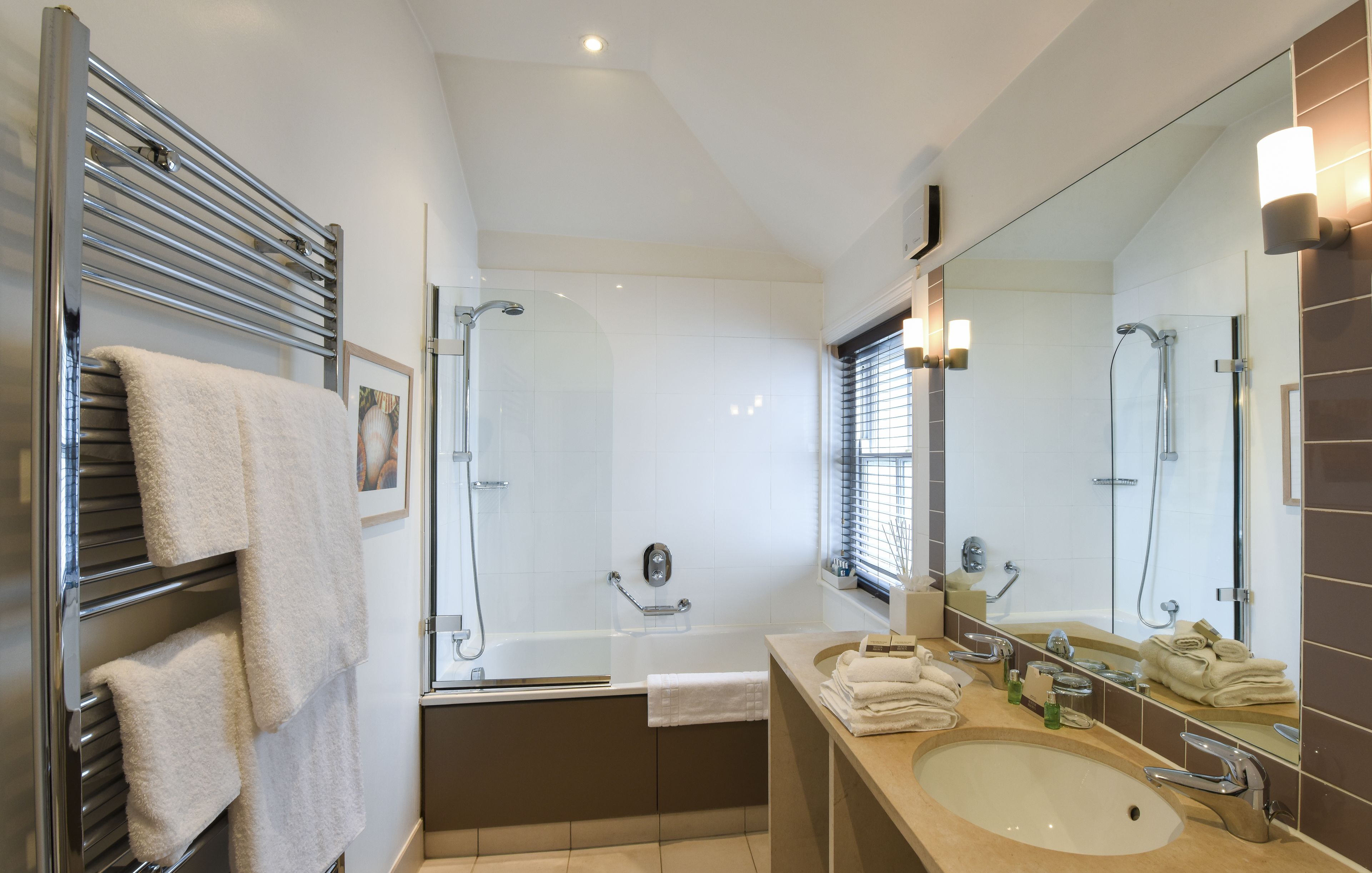 executive suite | bathroom | combined shower/bathtub, free toiletries, hair dryer, bathrobes