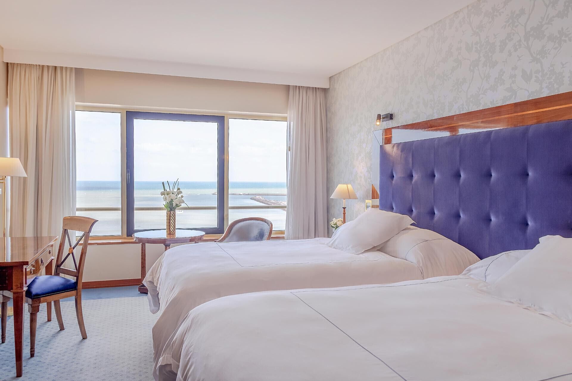 frette italian sheets, premium bedding, down duvets, minibar