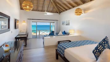 Suite Premium, 1 trÚs grand lit, en front de plage | Literie de qualité supérieure, surmatelas, minibar