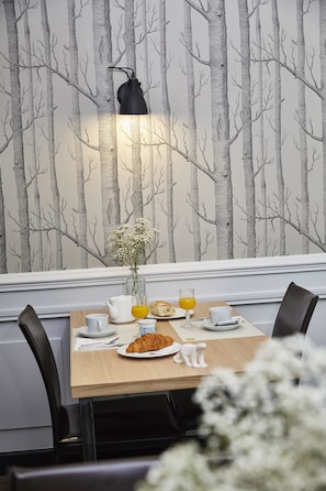 Daily buffet breakfast (EUR 13 per person)