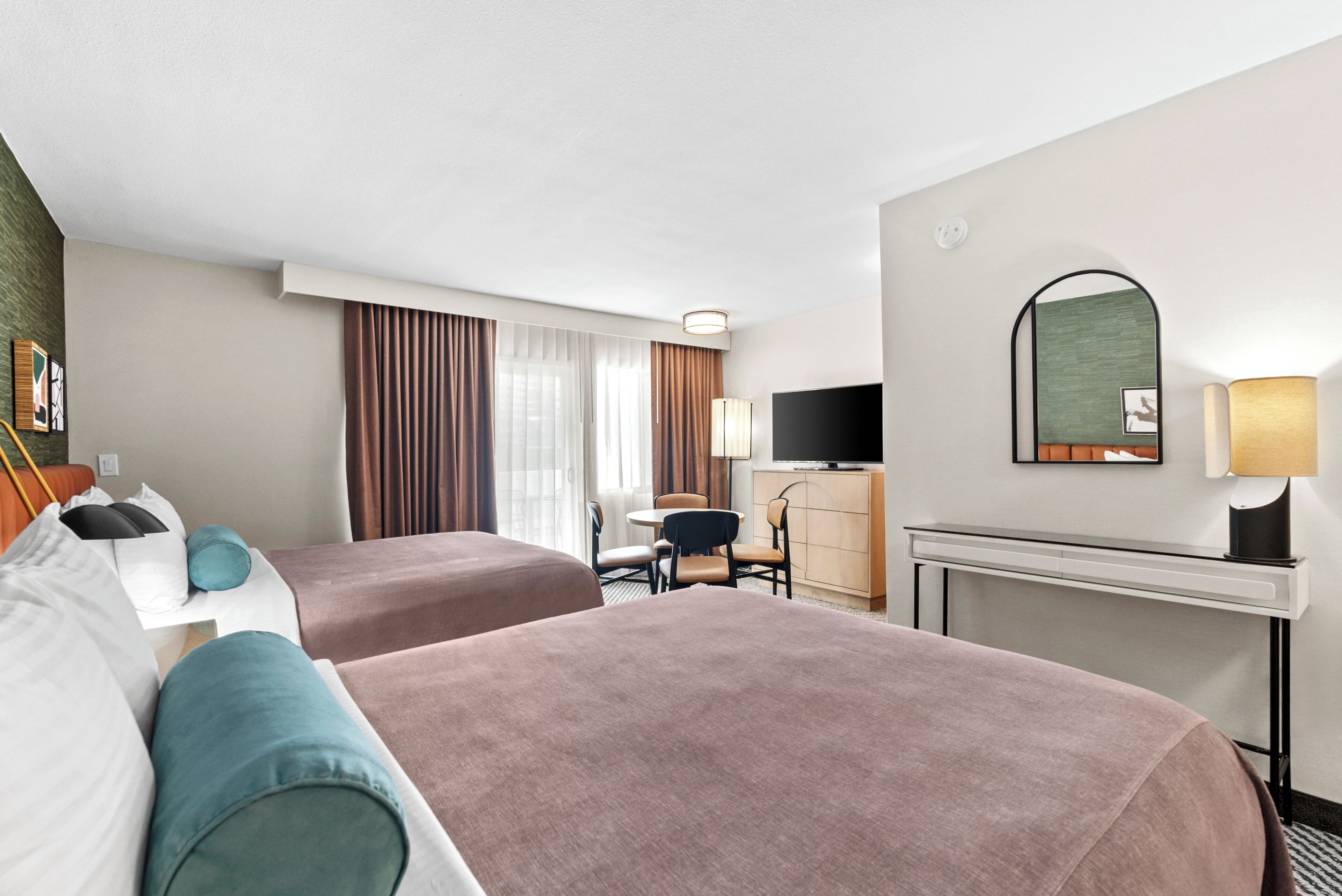 standard room, 2 queen beds | pillow-top beds, in-room safe, laptop workspace, blackout curtains