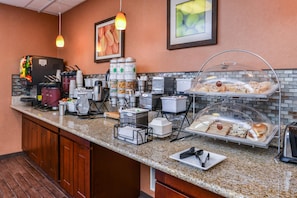 Free daily buffet breakfast