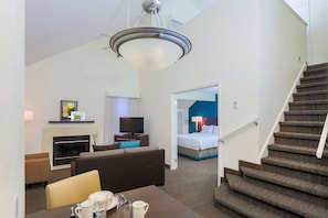 Premium bedding, pillow-top beds, desk, blackout curtains