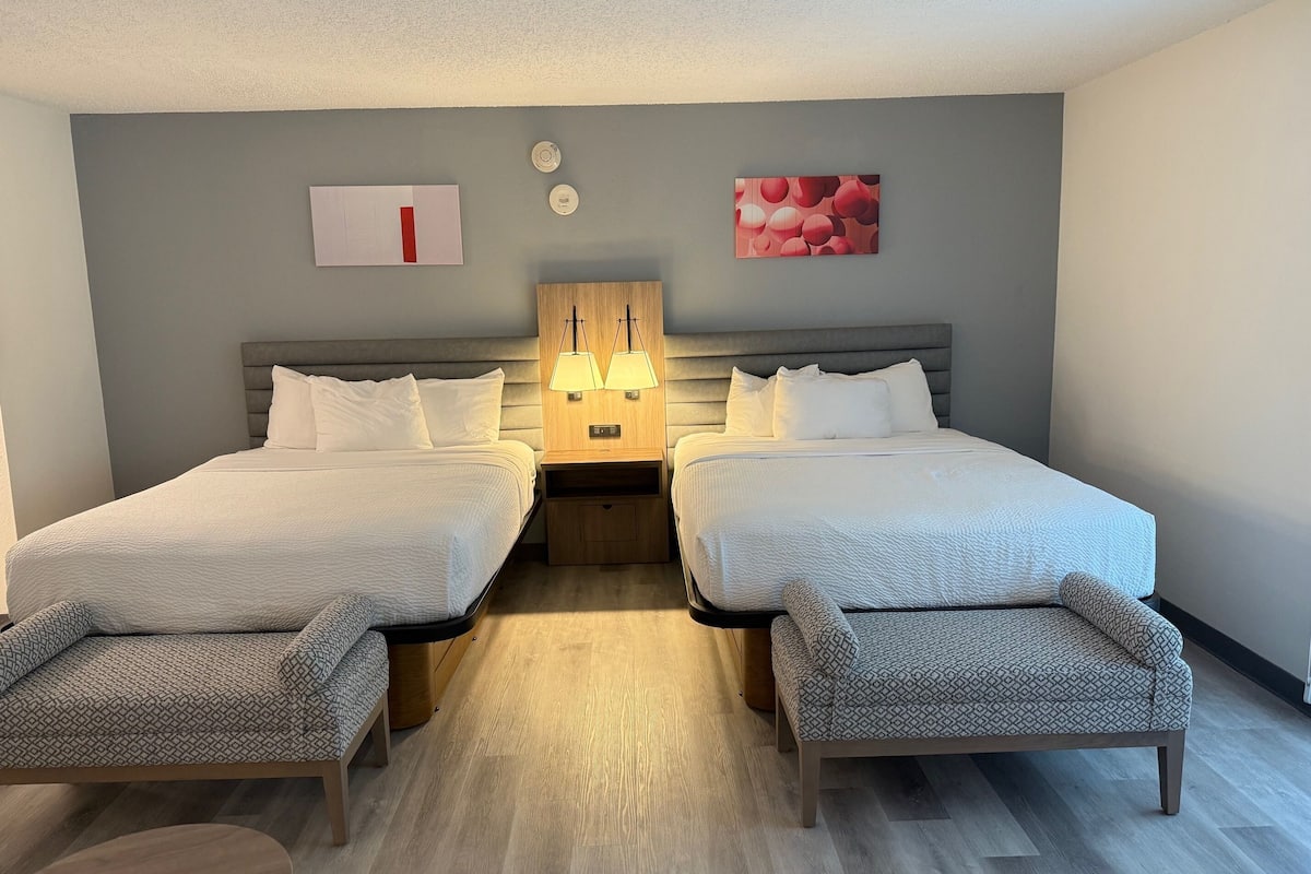 Suite Deluxe, 2 letti queen, non fumatori | Biancheria da letto di alta qualità, materassi a doppio strato