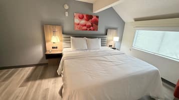 Premium bedding, pillowtop beds, desk, blackout drapes