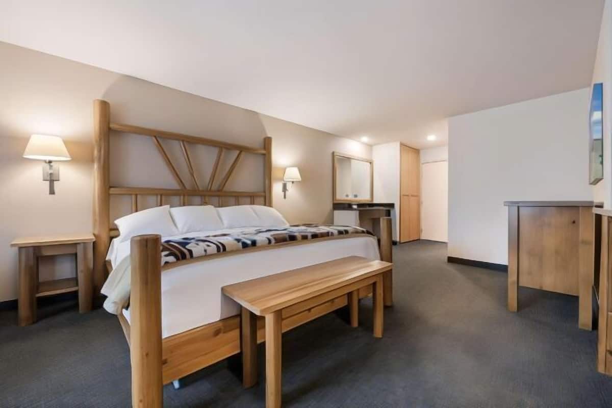 Pillowtop beds, blackout drapes, iron/ironing board